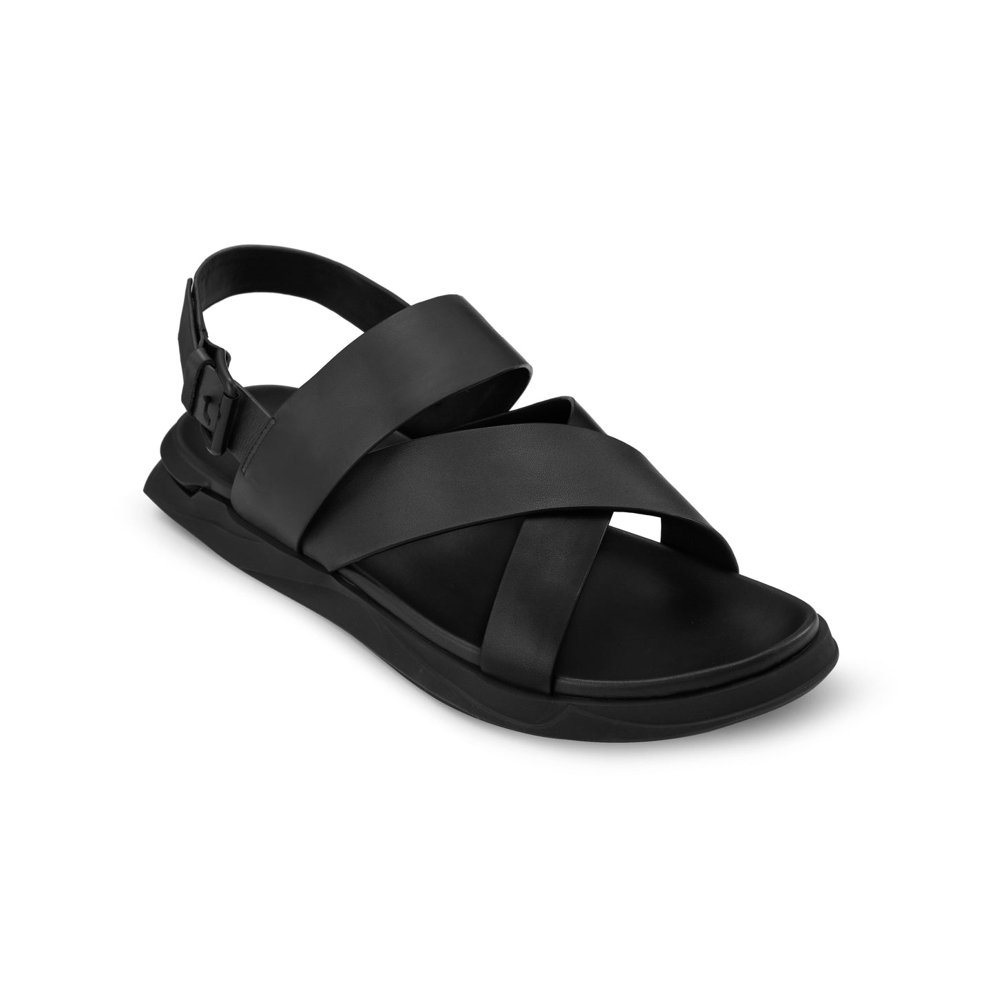 EATON SLINGBACK LEATHER SANDAL BLACK