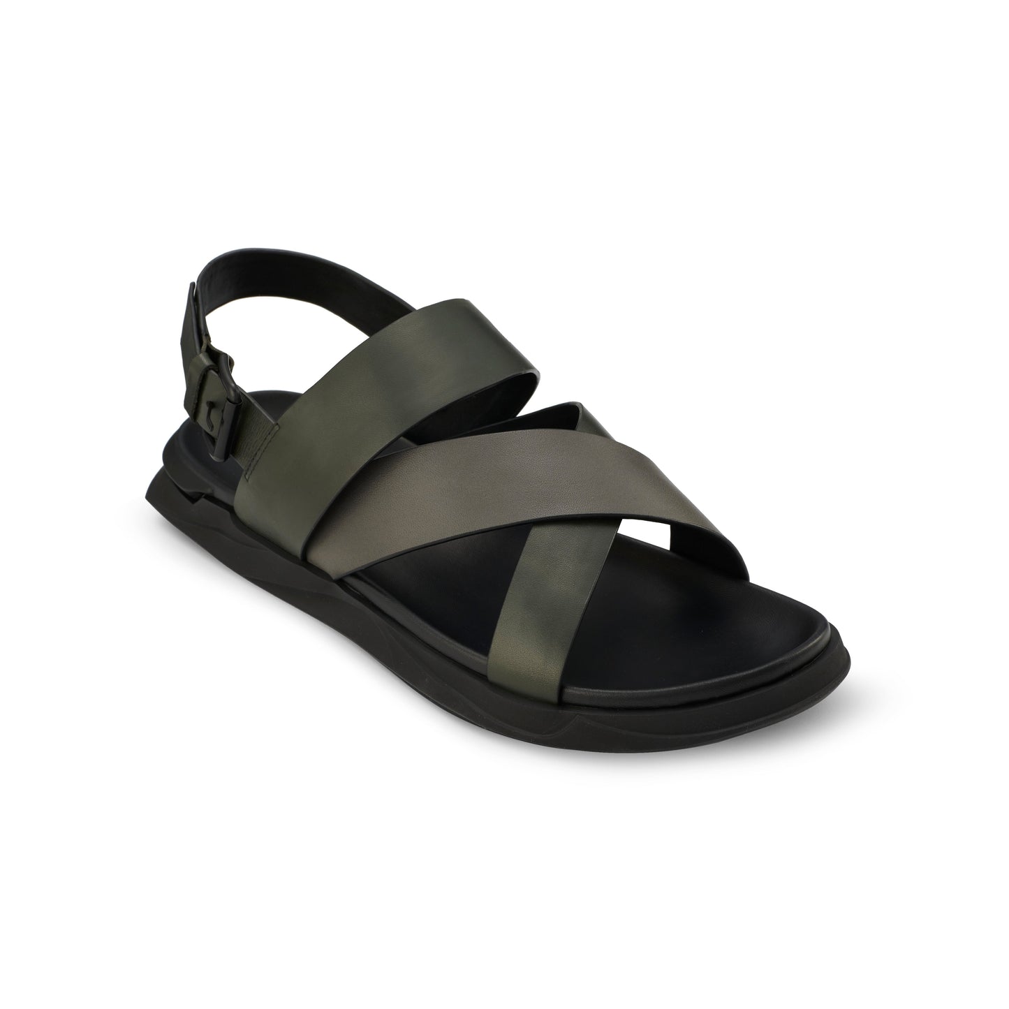 EATON SLINGBACK LEATHER SANDAL GREEN