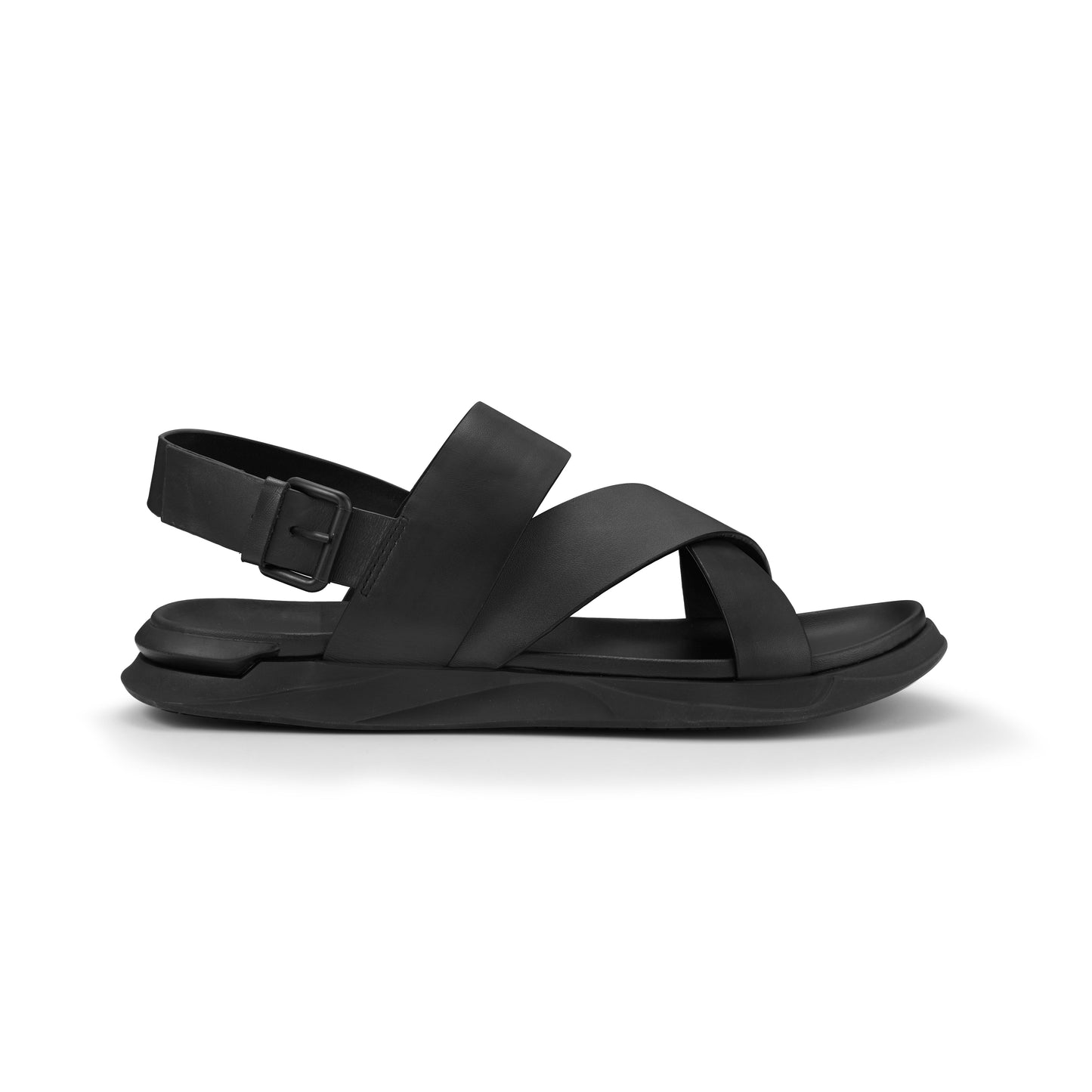 EATON SLINGBACK LEATHER SANDAL BLACK