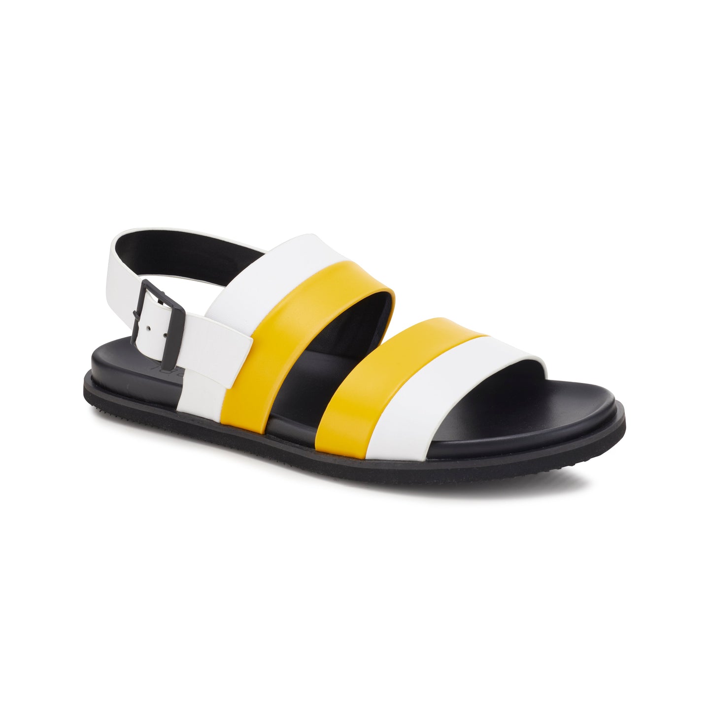 ETIENNE BACK SLING LEATHER SANDAL YELLOW/WHITE