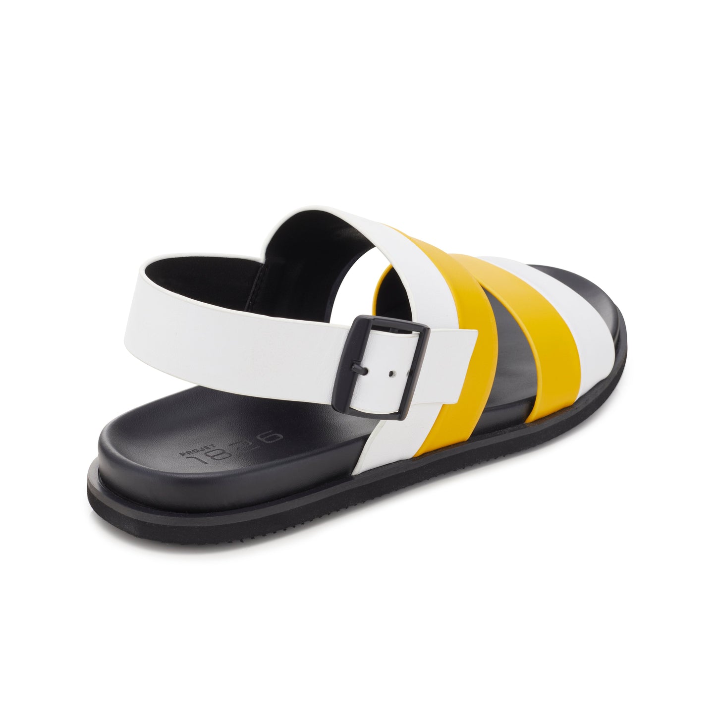 ETIENNE BACK SLING LEATHER SANDAL YELLOW/WHITE