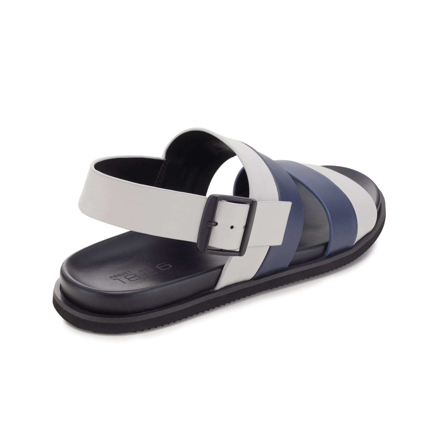 ETIENNE BACK SLING LEATHER SANDAL BLUE/GREY