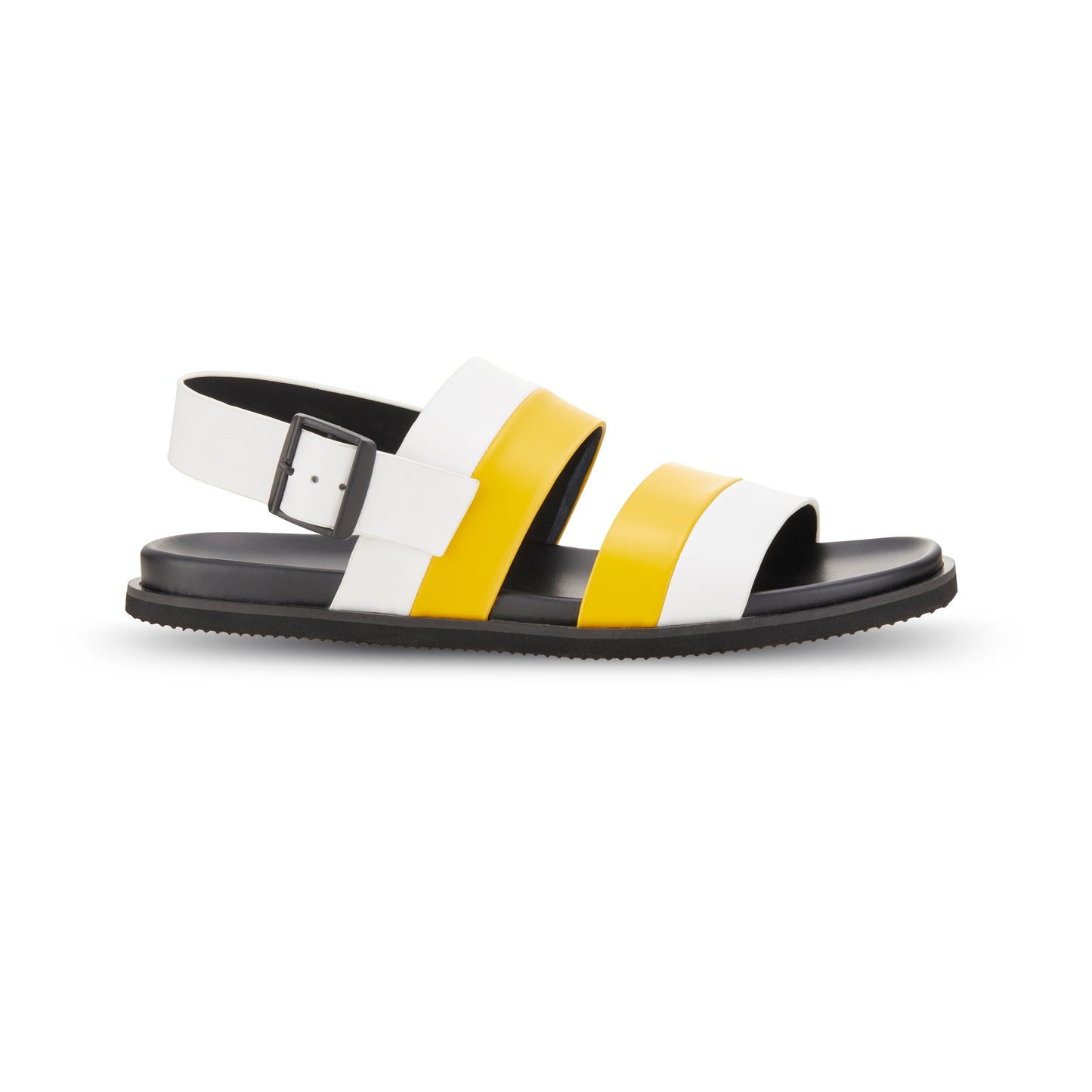 ETIENNE BACK SLING LEATHER SANDAL YELLOW/WHITE