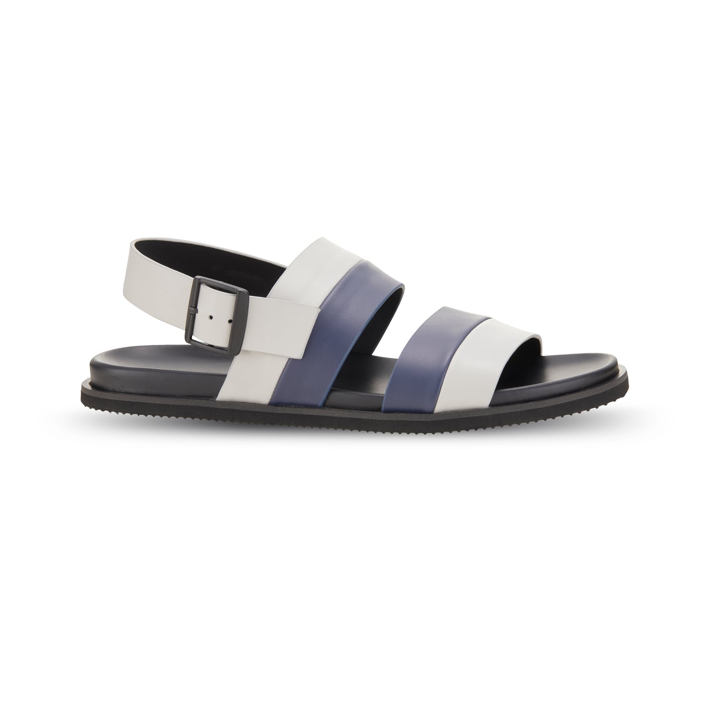 ETIENNE BACK SLING LEATHER SANDAL BLUE/GREY