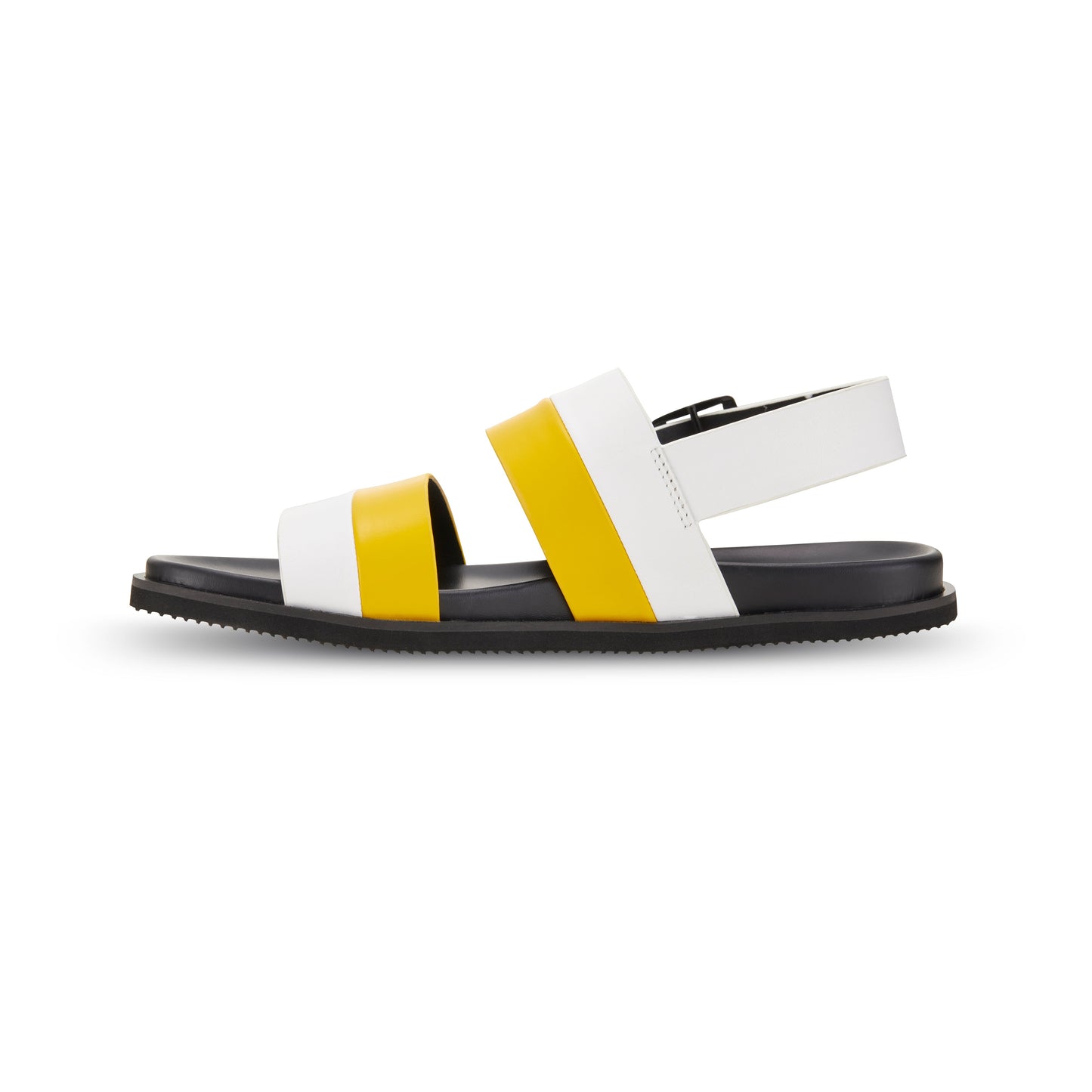 ETIENNE BACK SLING LEATHER SANDAL YELLOW/WHITE