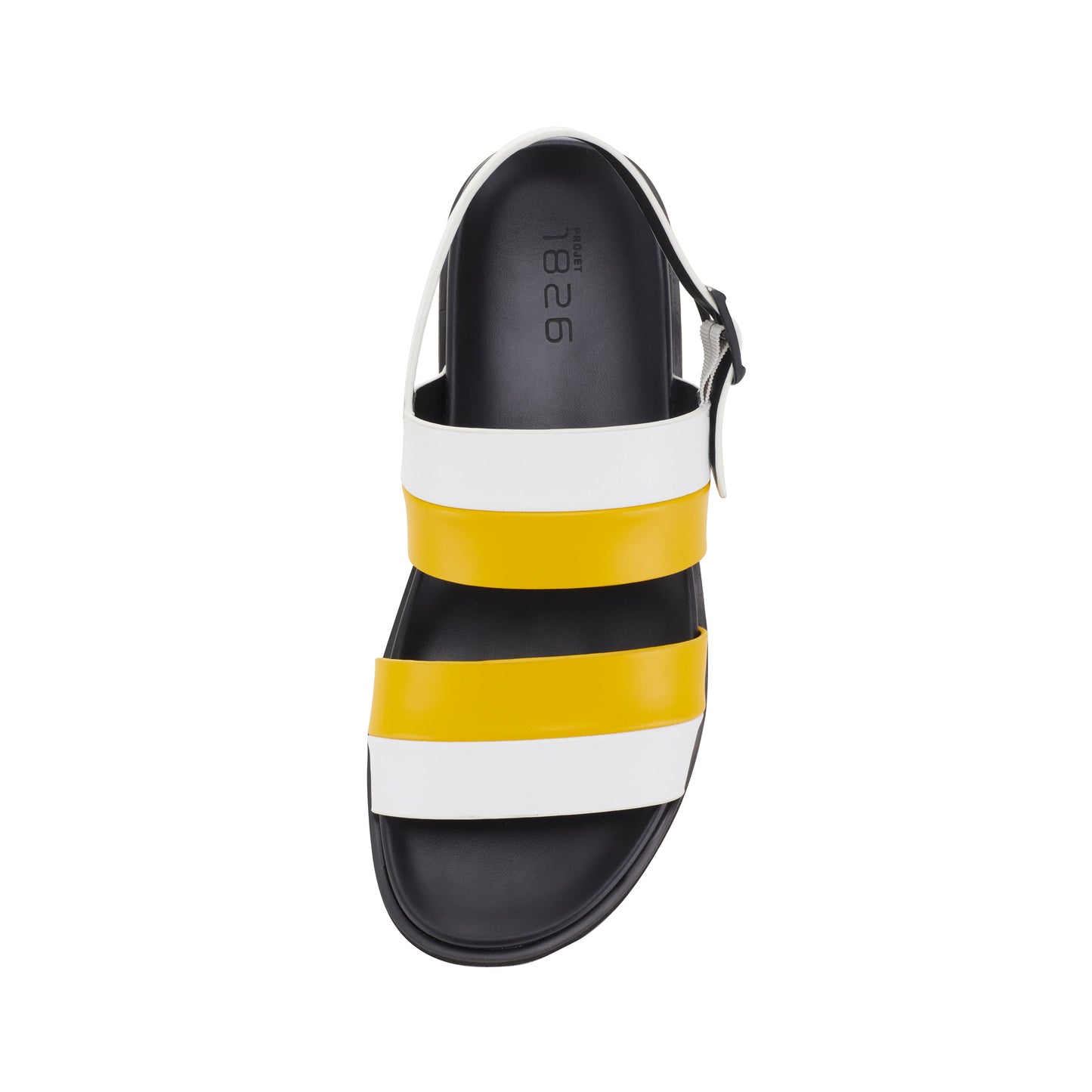 ETIENNE BACK SLING LEATHER SANDAL YELLOW/WHITE