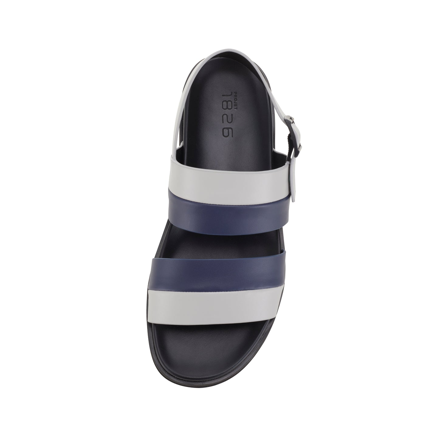 ETIENNE BACK SLING LEATHER SANDAL BLUE/GREY