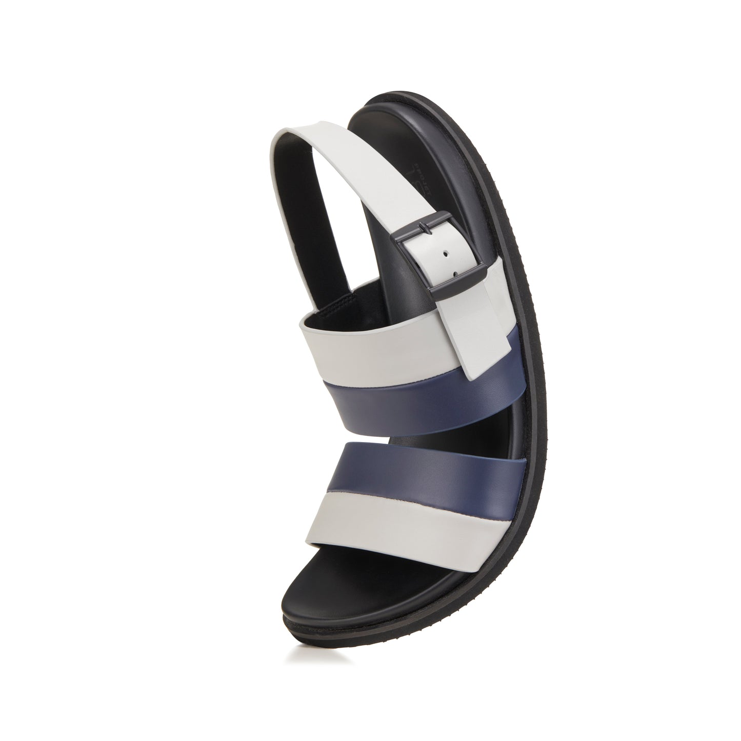 ETIENNE BACK SLING LEATHER SANDAL BLUE/GREY