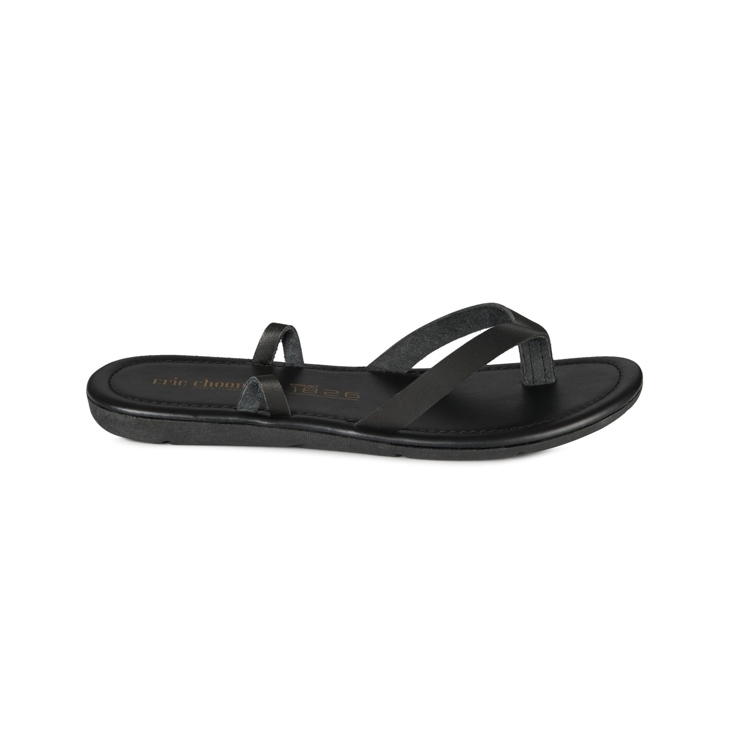 PROJET1826 X ERIC CHOONG EANRAIG THONG LEATHER SANDAL BLACK