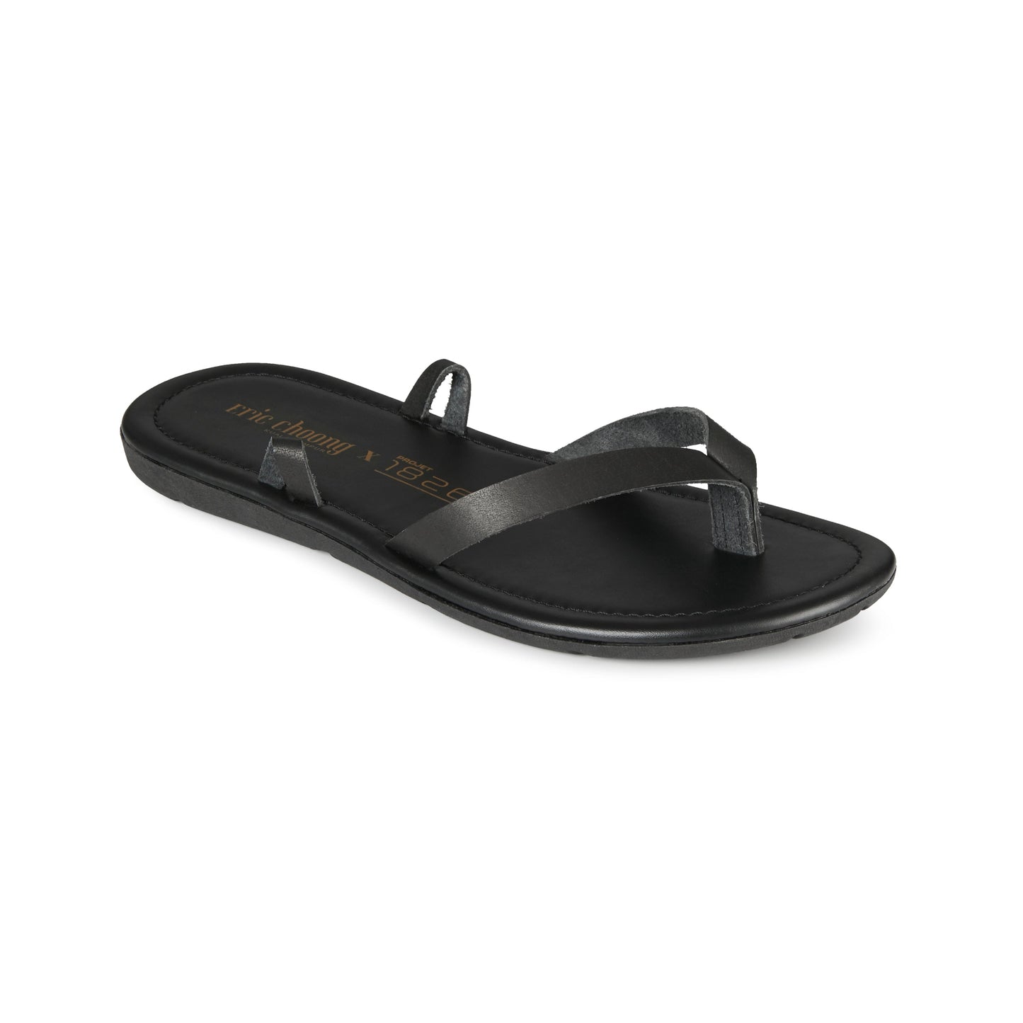 PROJET1826 X ERIC CHOONG EANRAIG THONG LEATHER SANDAL BLACK