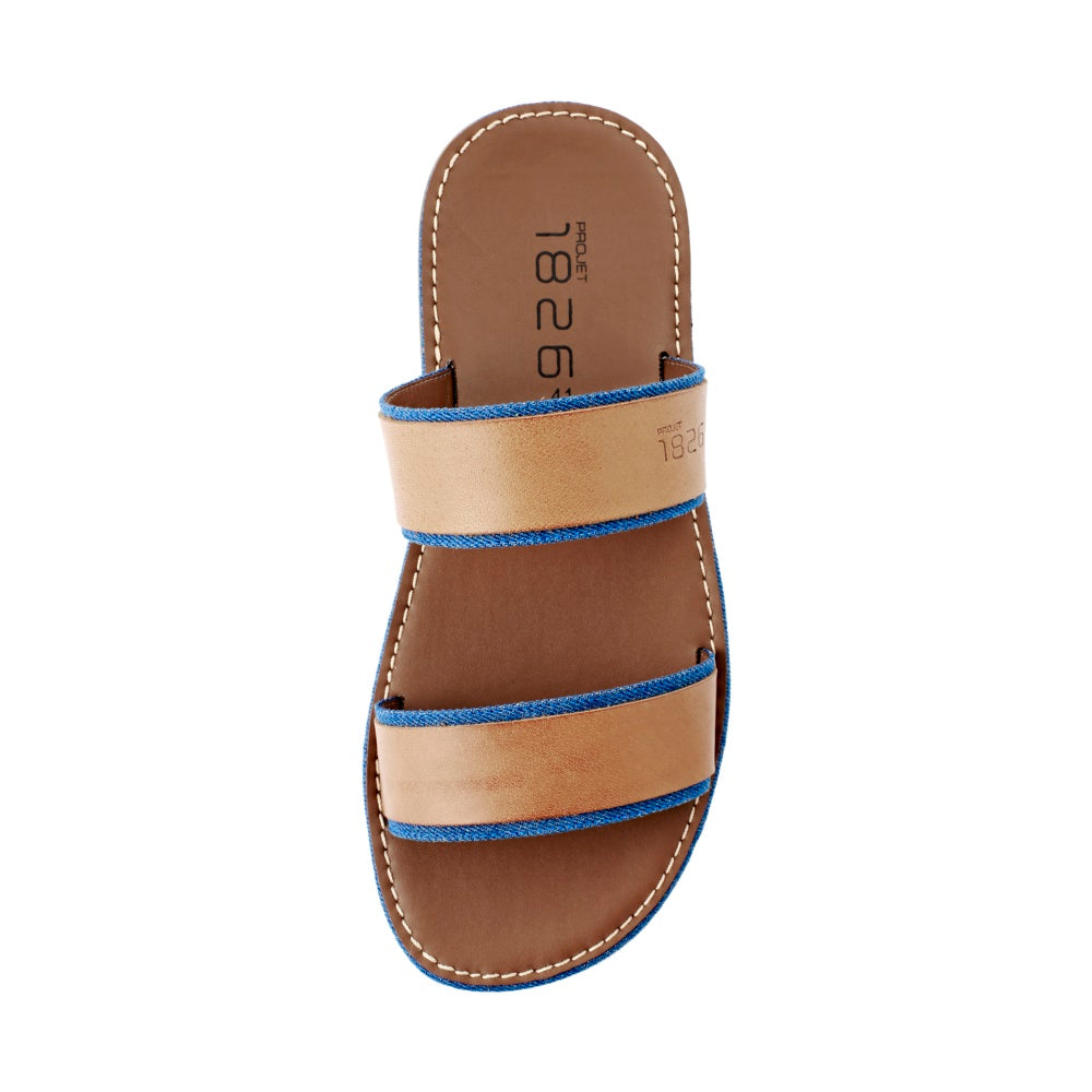 ANOD LEATHER SLIPPER LIGHT BROWN