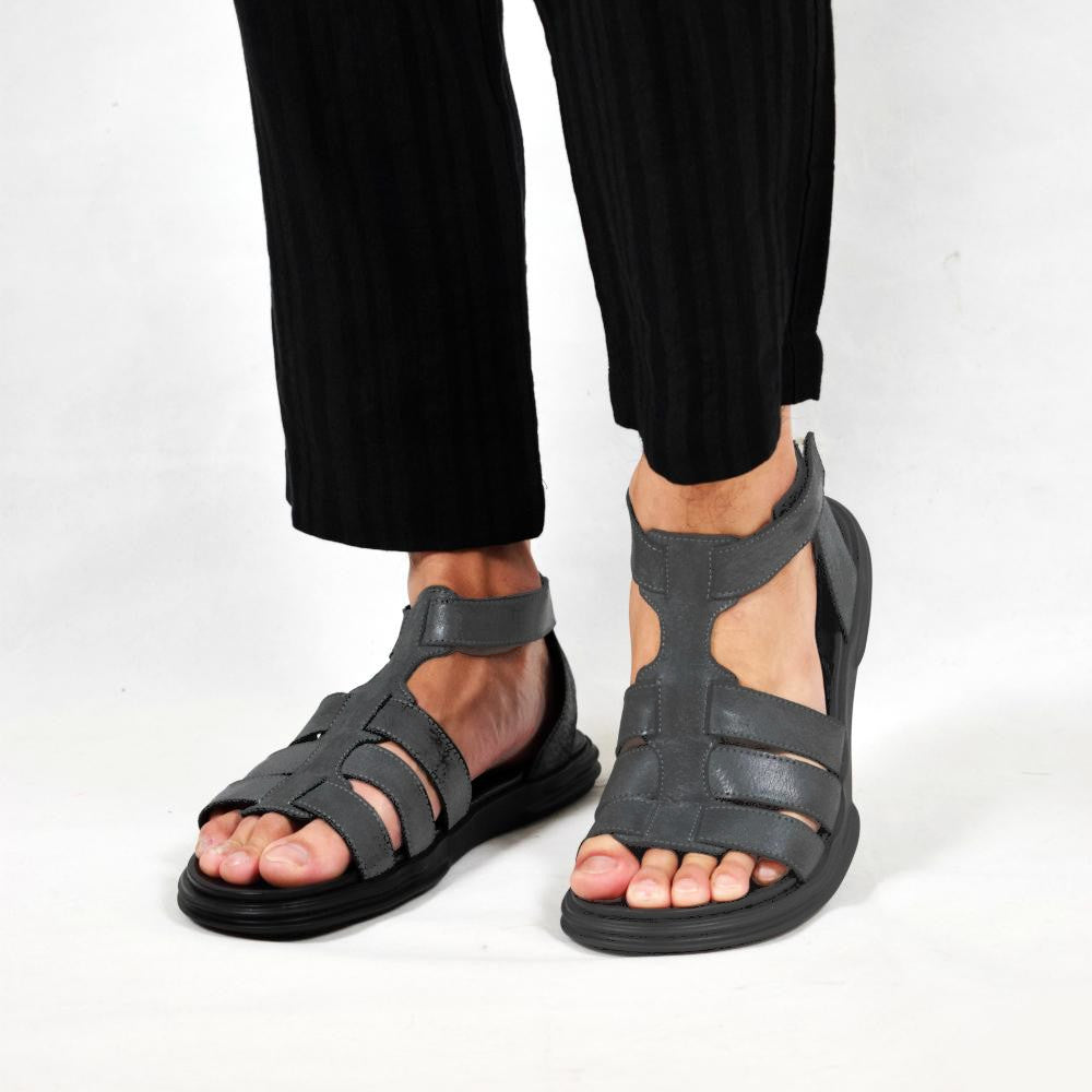 DANTON LEATHER SANDAL GREY