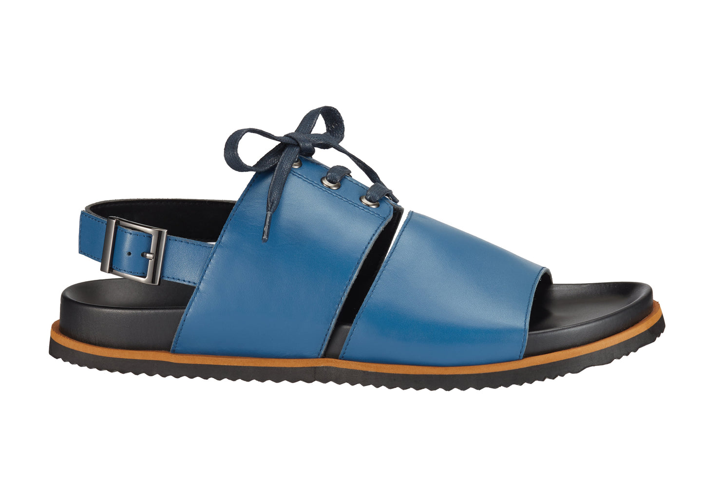 ENGELBERT LACE UP LEATHER SANDAL BLUE