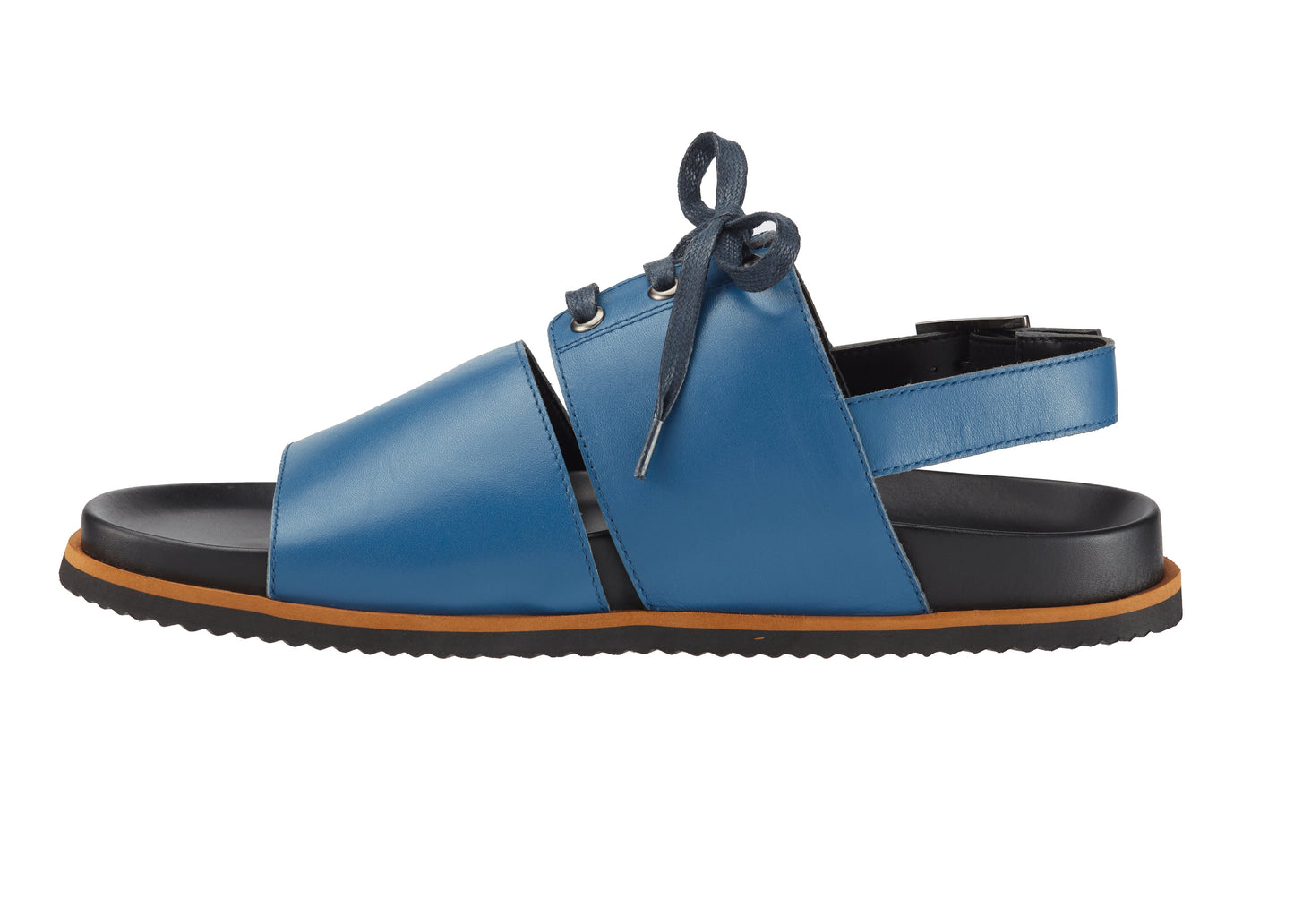 ENGELBERT LACE UP LEATHER SANDAL BLUE