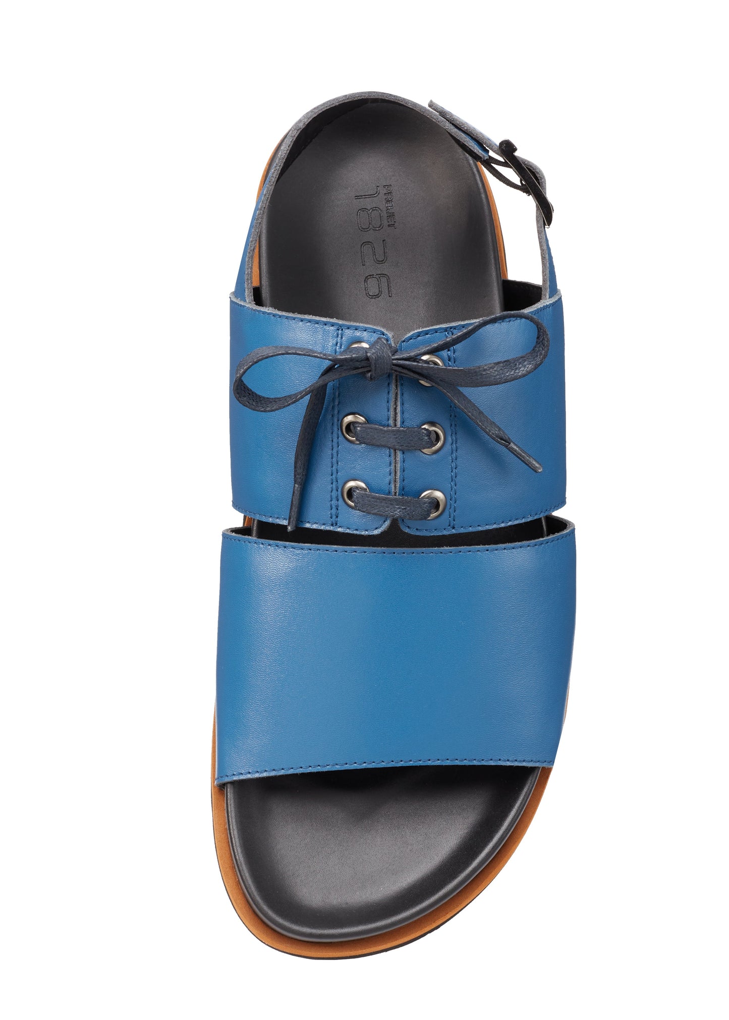 ENGELBERT LACE UP LEATHER SANDAL BLUE