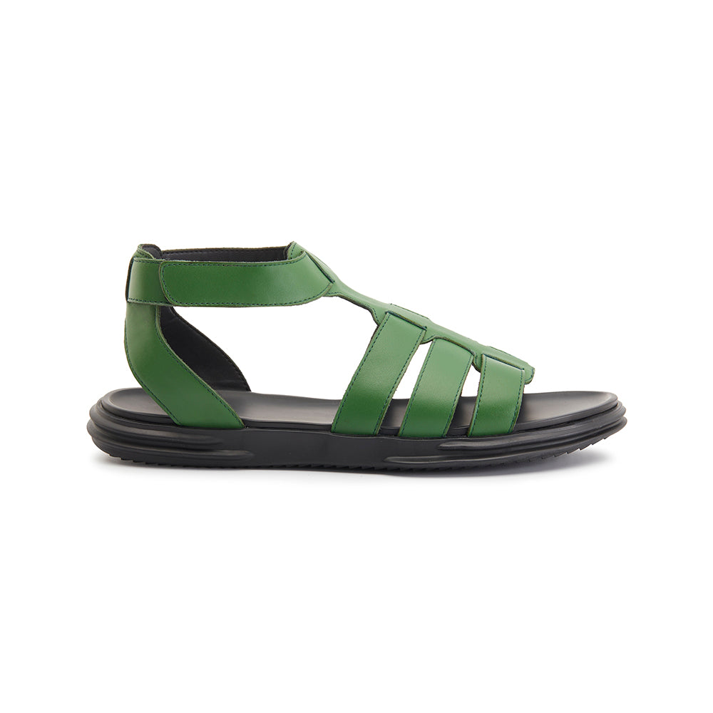 DANTON LEATHER SANDAL GREEN