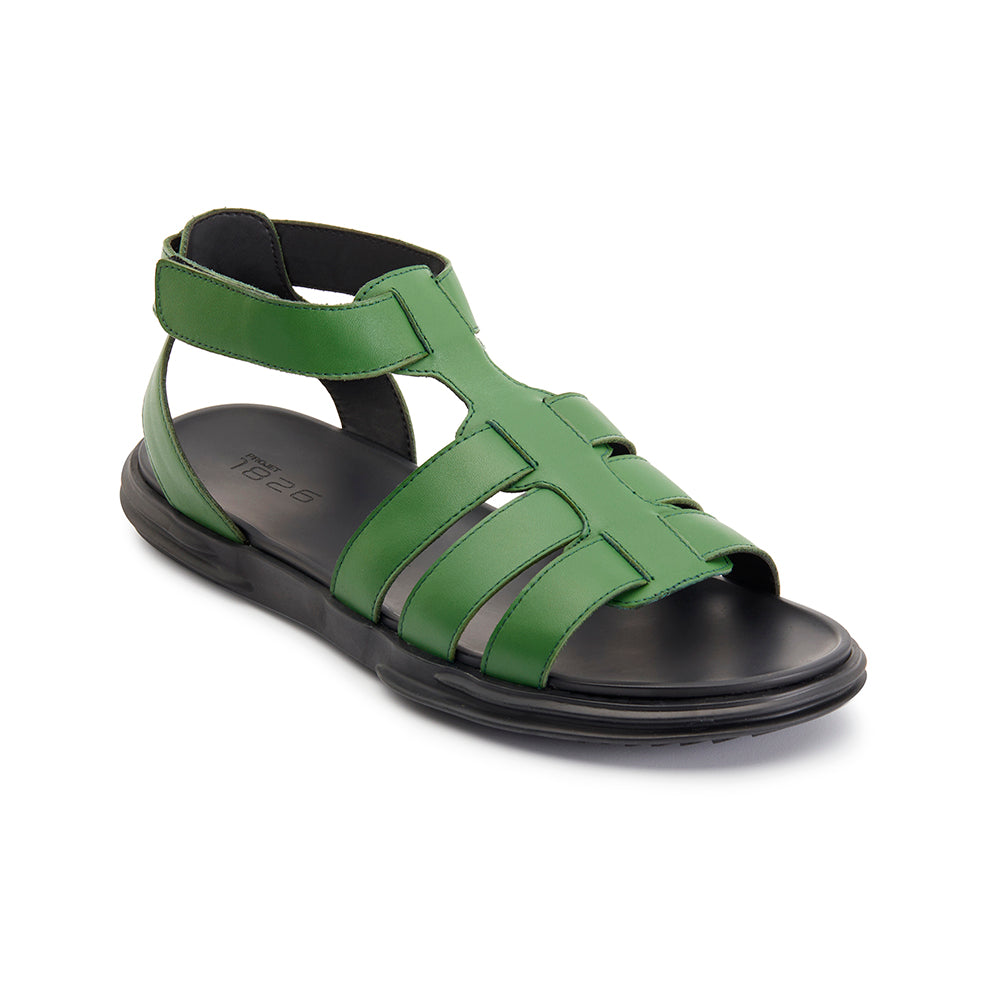 DANTON LEATHER SANDAL GREEN