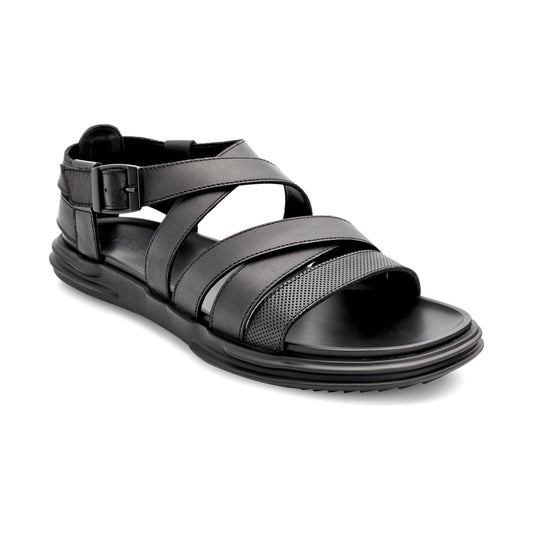 ANSON LEATHER SANDALS BLACK