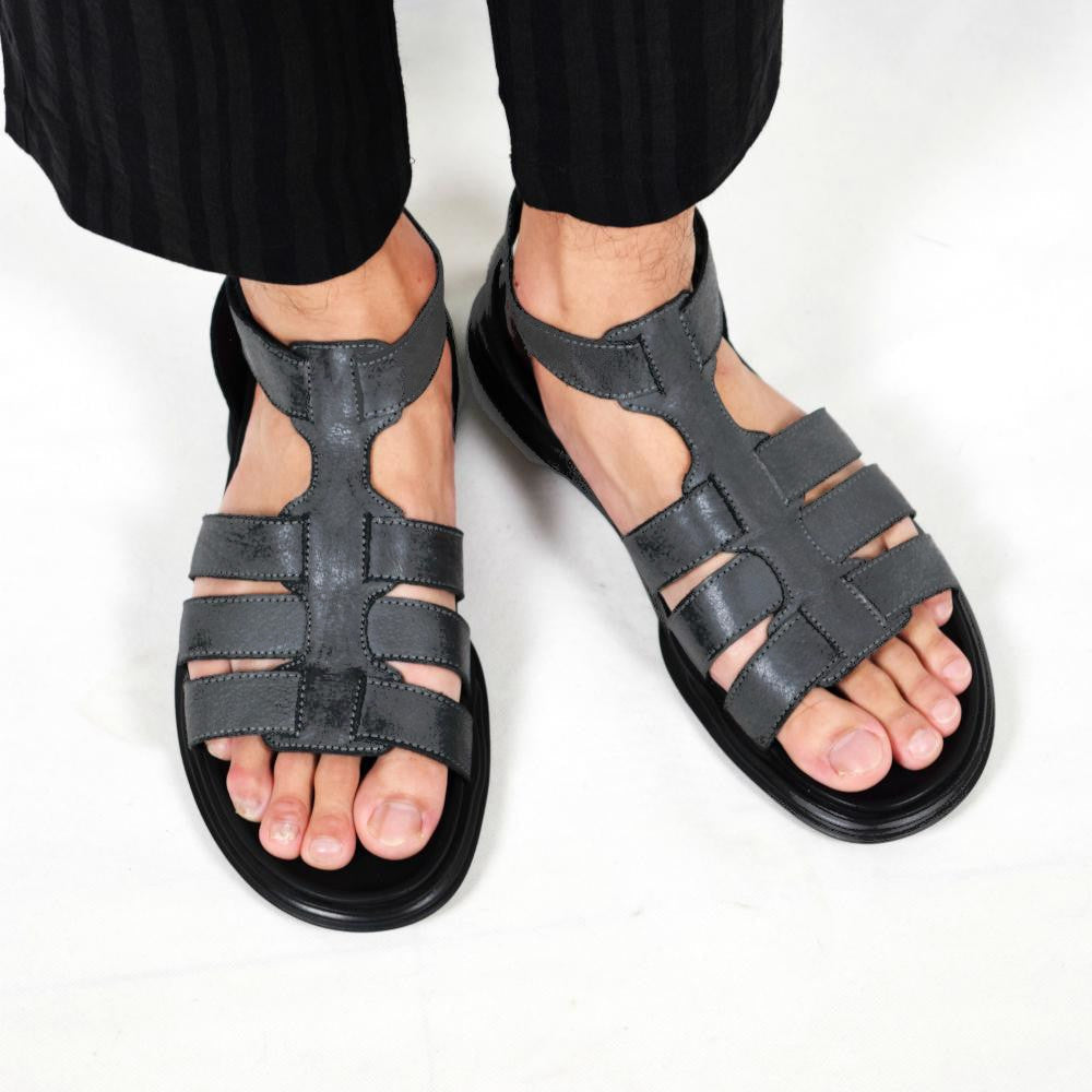 DANTON LEATHER SANDAL GREY