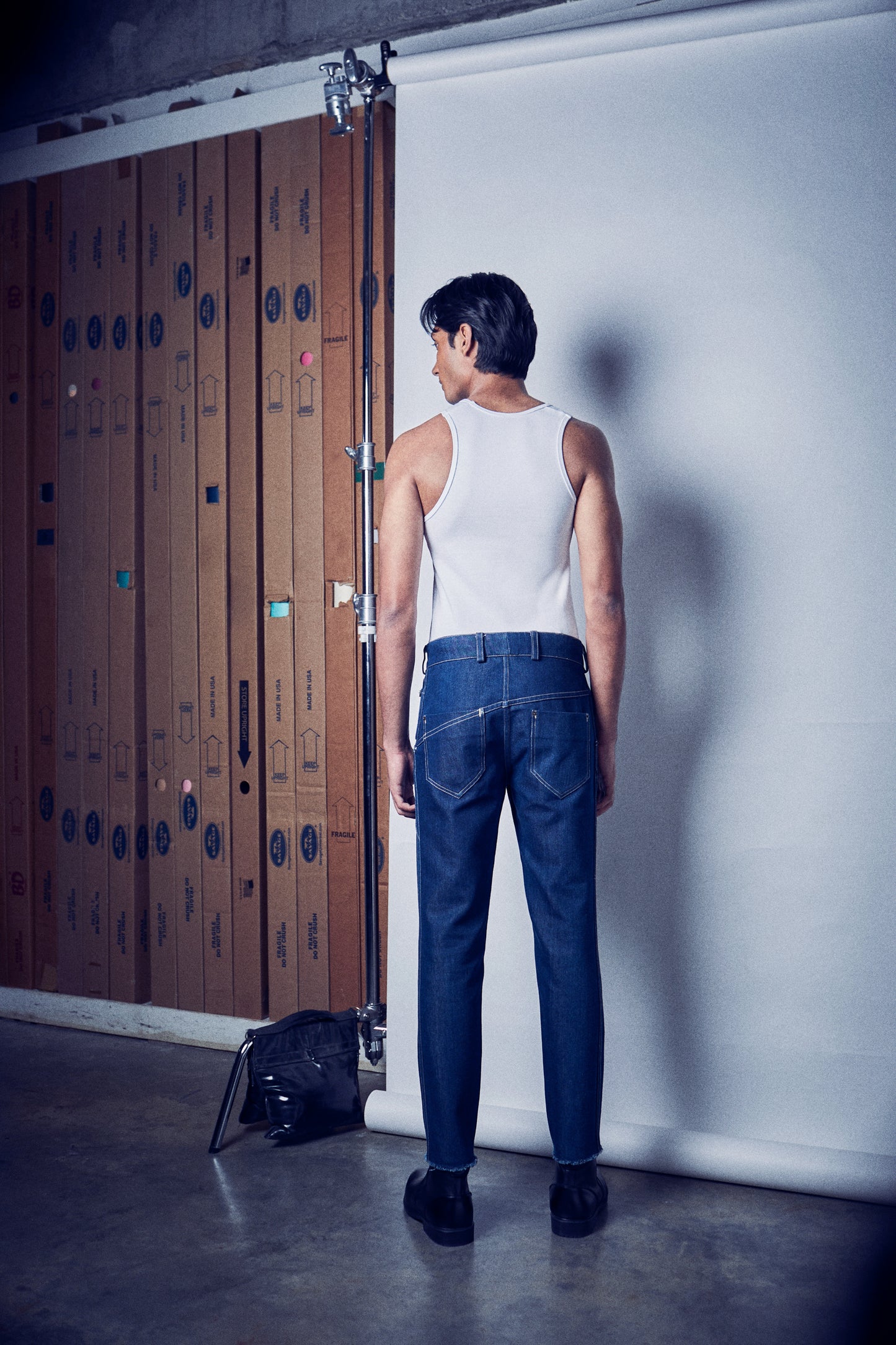 Shifted Denim Trouser