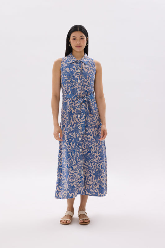 Lani Sleeveless Maxi Dress - Orchid Surprise(Blue)