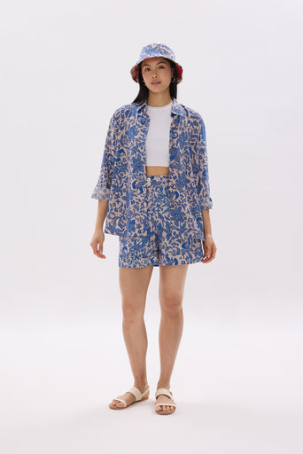 Resort Long Sleeve Shirt - Orchid Surprise (Blue)