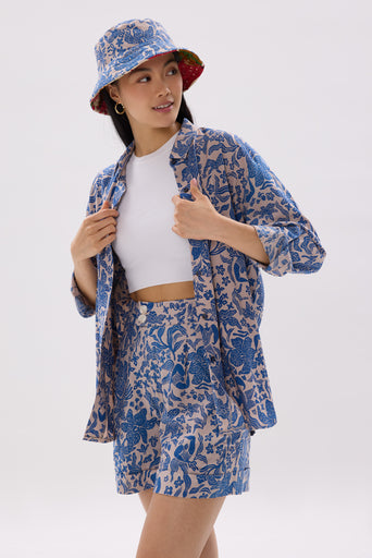 Resort Long Sleeve Shirt - Orchid Surprise (Blue)