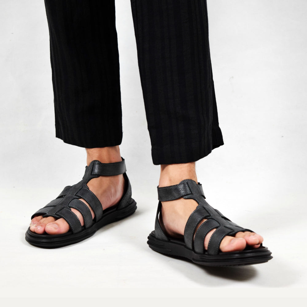 DANTON LEATHER SANDAL GREY