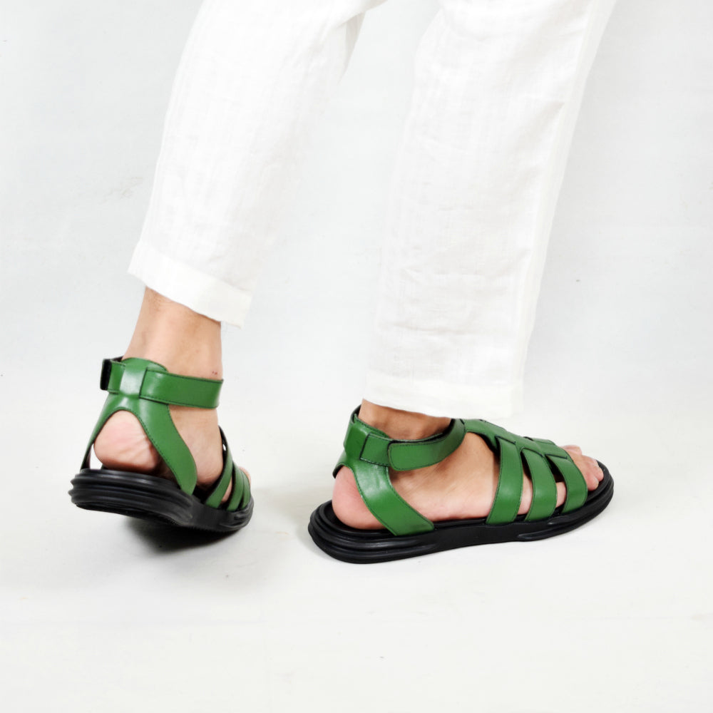 DANTON LEATHER SANDAL GREEN